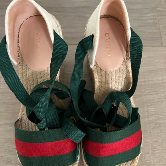 NWT Gucci Platform Espadrilles with dust bags and box, size 4.5. - Picture 2 of 6